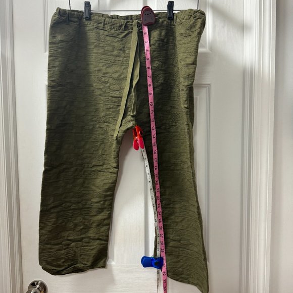 Hache Italy wide leg cropped pant textile pattern luxury designer size 40 - Picture 4 of 10